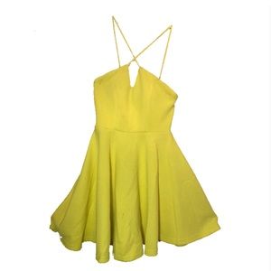 Lemon Yellow Mini Dress